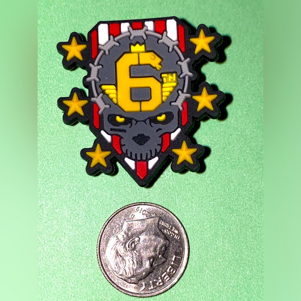 (10 for $15) Cyberpunk 2077 6th St. Logo Crocs Shoe Charms